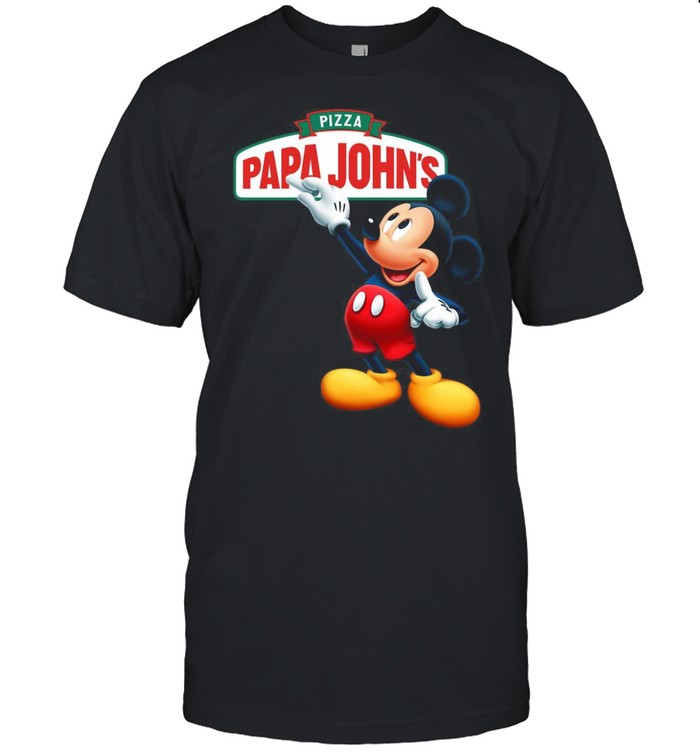 Mickey Mouse Pizza Papa John’s Shirt