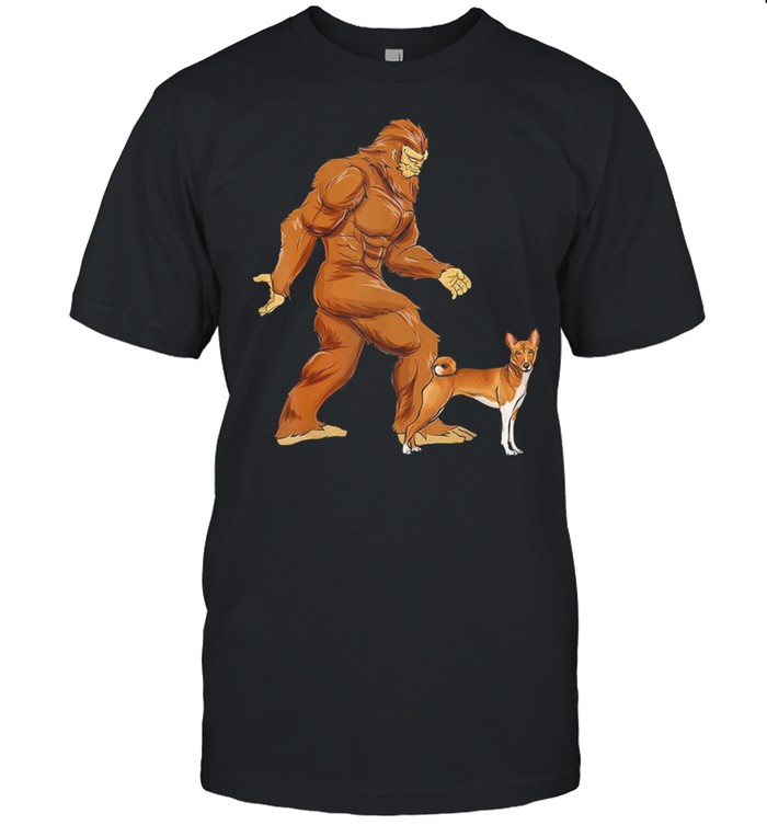 Bigfoot Walking Basenji Classic shirt