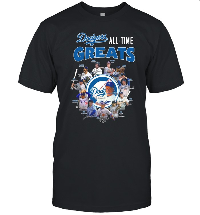 Los Angeles Dodgers all time greats signatures shirt