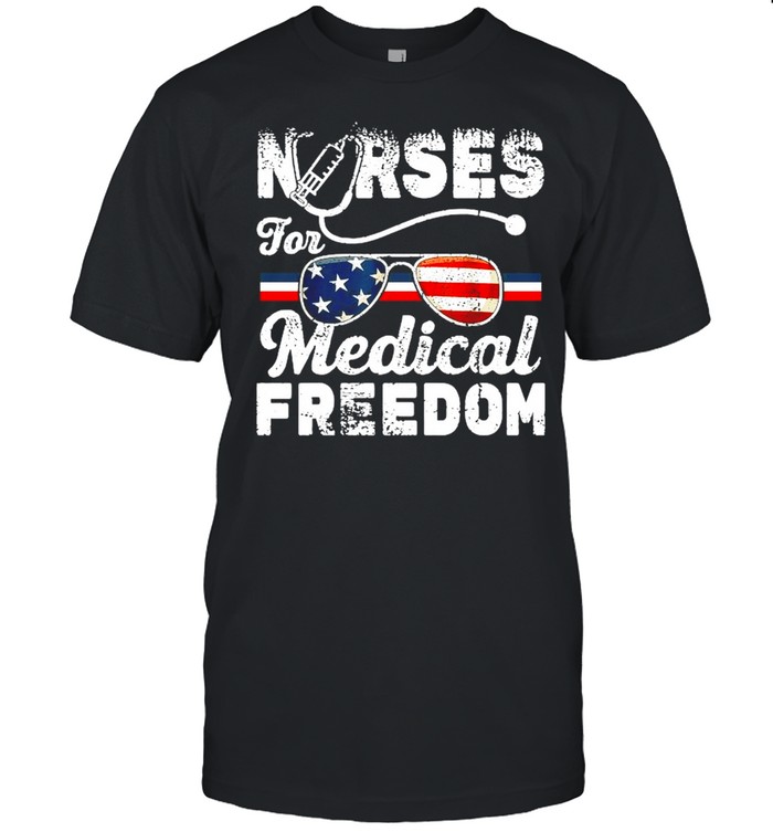 Nurses For Medical Freedom Glasses American Flag Shirt