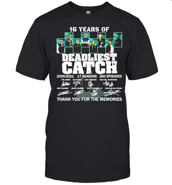 16 Years Of Deadliest Catch 2005-2021 Signatures Shirt