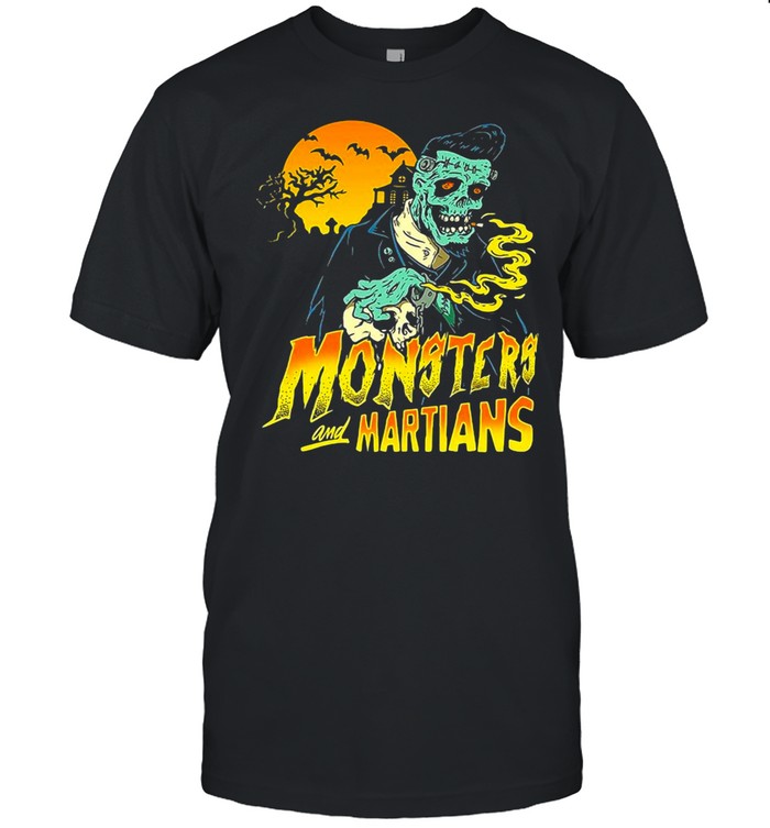 Horror Psychobilly Punk Monsters And Martians T-Shirt