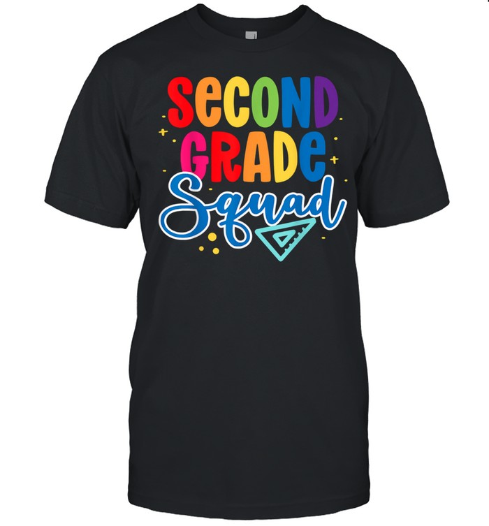 Back To School 2Nd Grade Second Grade Squad Teacher Shirt