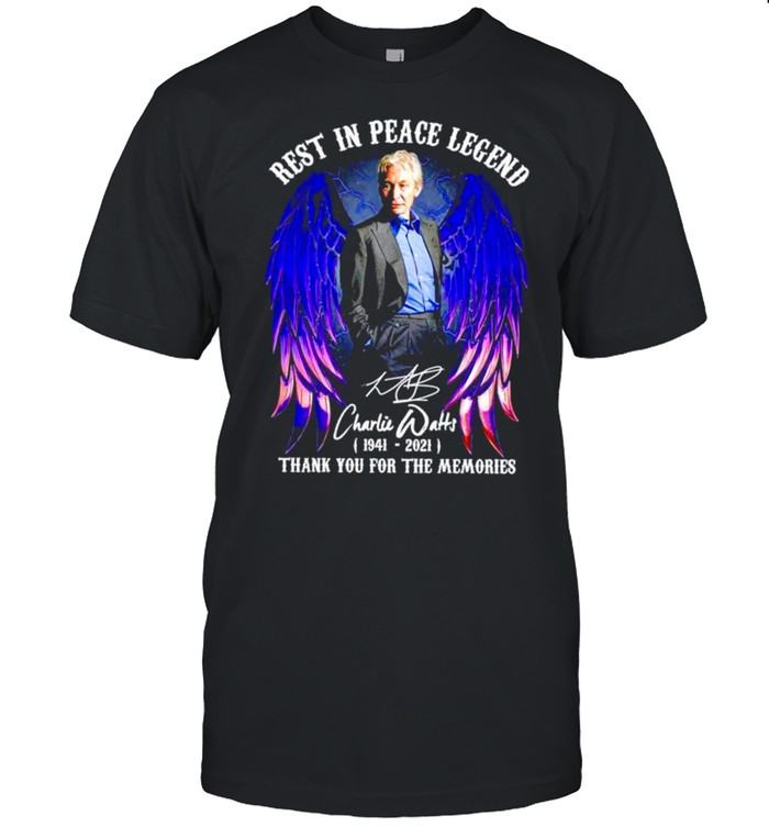 Rest in peace legend Charlie Watts 1941-2021 signature thank you for the memories shirt Classic Men's T-shirt