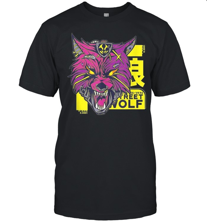 Cyberpunk Wolf Illustration Vaporwave Retro Retrowave 80s shirt Classic Men's T-shirt