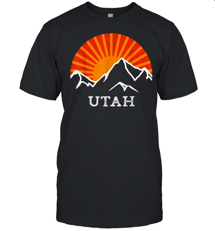 Utah Retro Sunset Mountains Vintage Sun Souvenir Memorabilia shirt