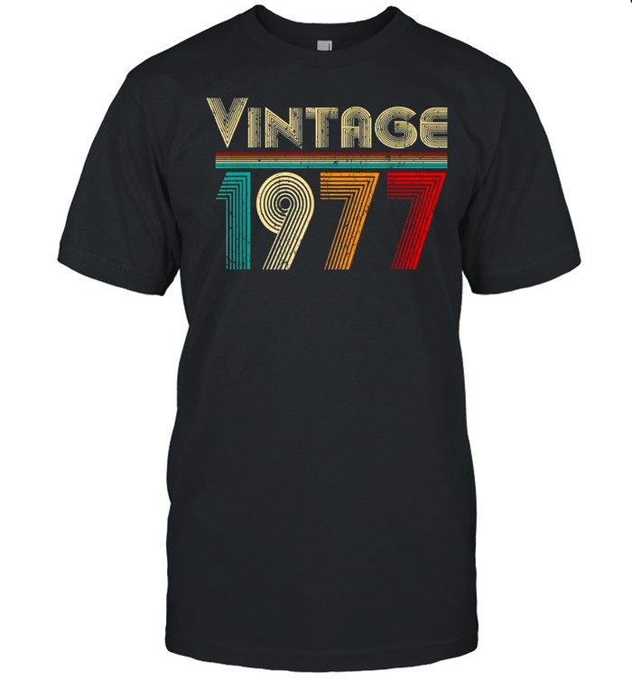 Vintage 1977 Retro 44 Years Old and 44th Birthday shirt