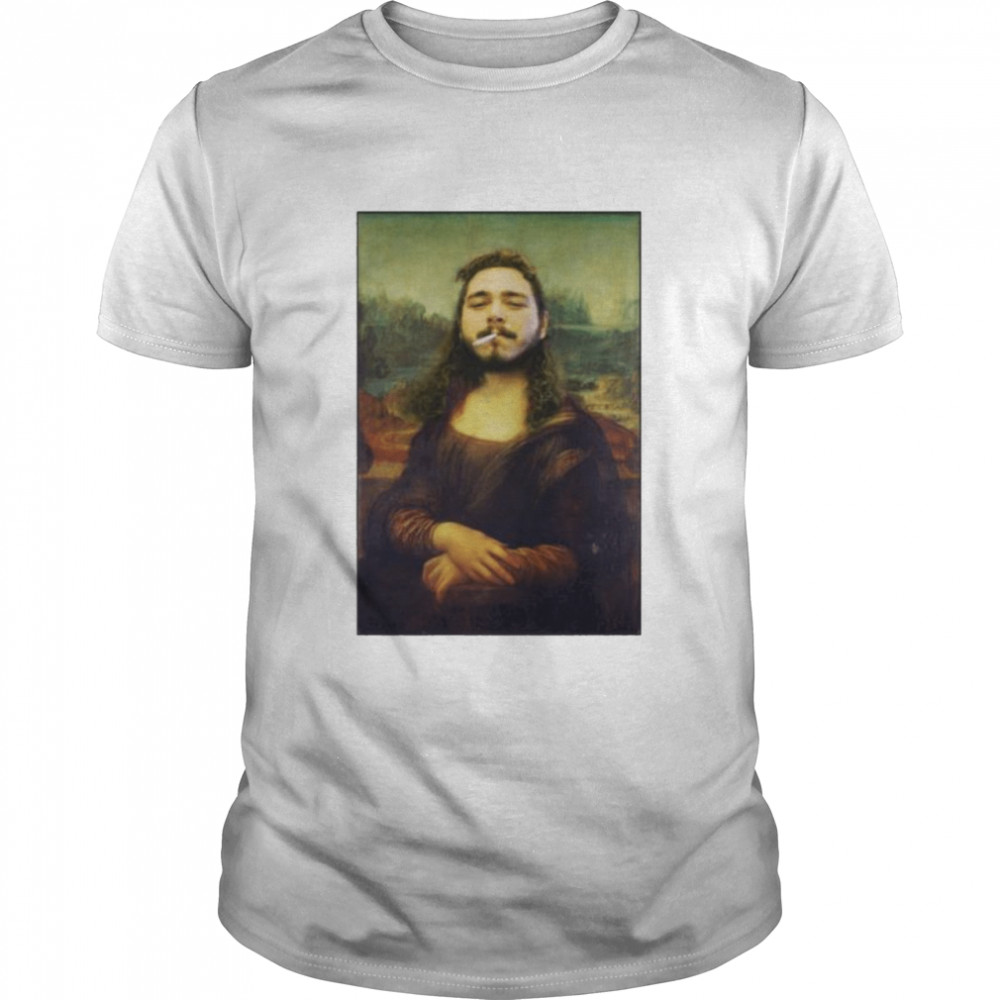 Post Malone Mona Lisa smoking shirt