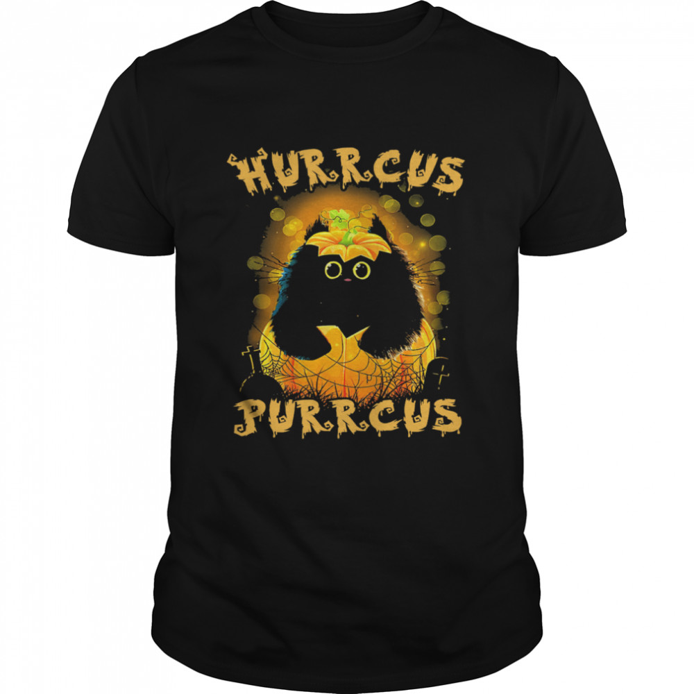 Black Cat hurrcus purrcus Halloween shirt Classic Men's T-shirt