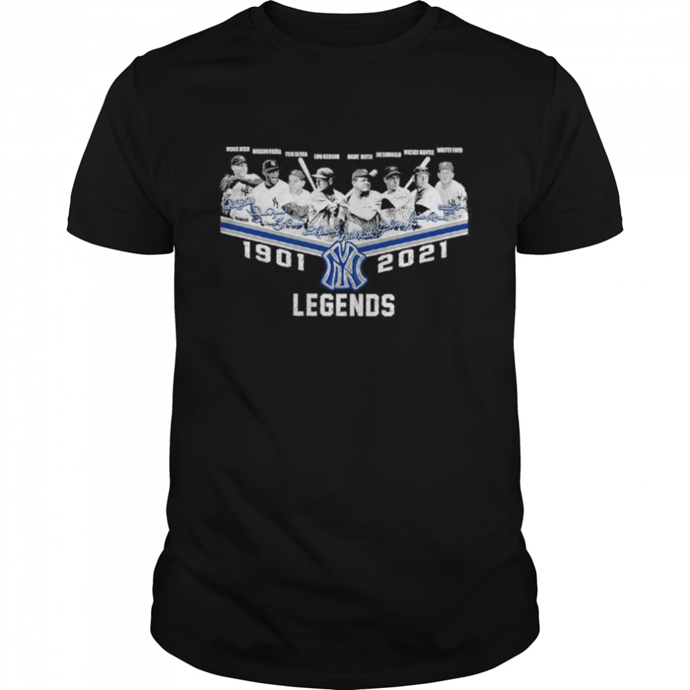 legends new york yankees derek jeter and whitey ford 1901 2021 shirt