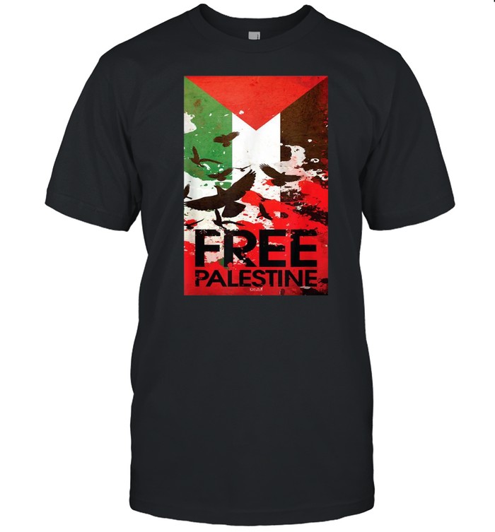 Free Gaza Palestine Flag Arabic shirt Classic Men's T-shirt