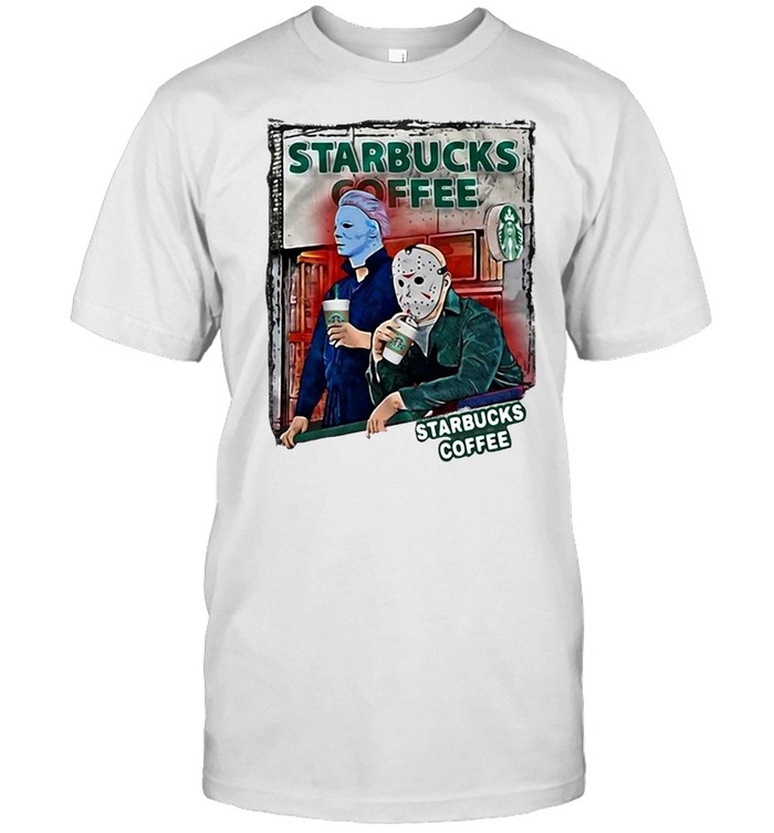 Michael Myers And Jason Voorhees Starbucks Coffee T-shirt Classic Men's T-shirt