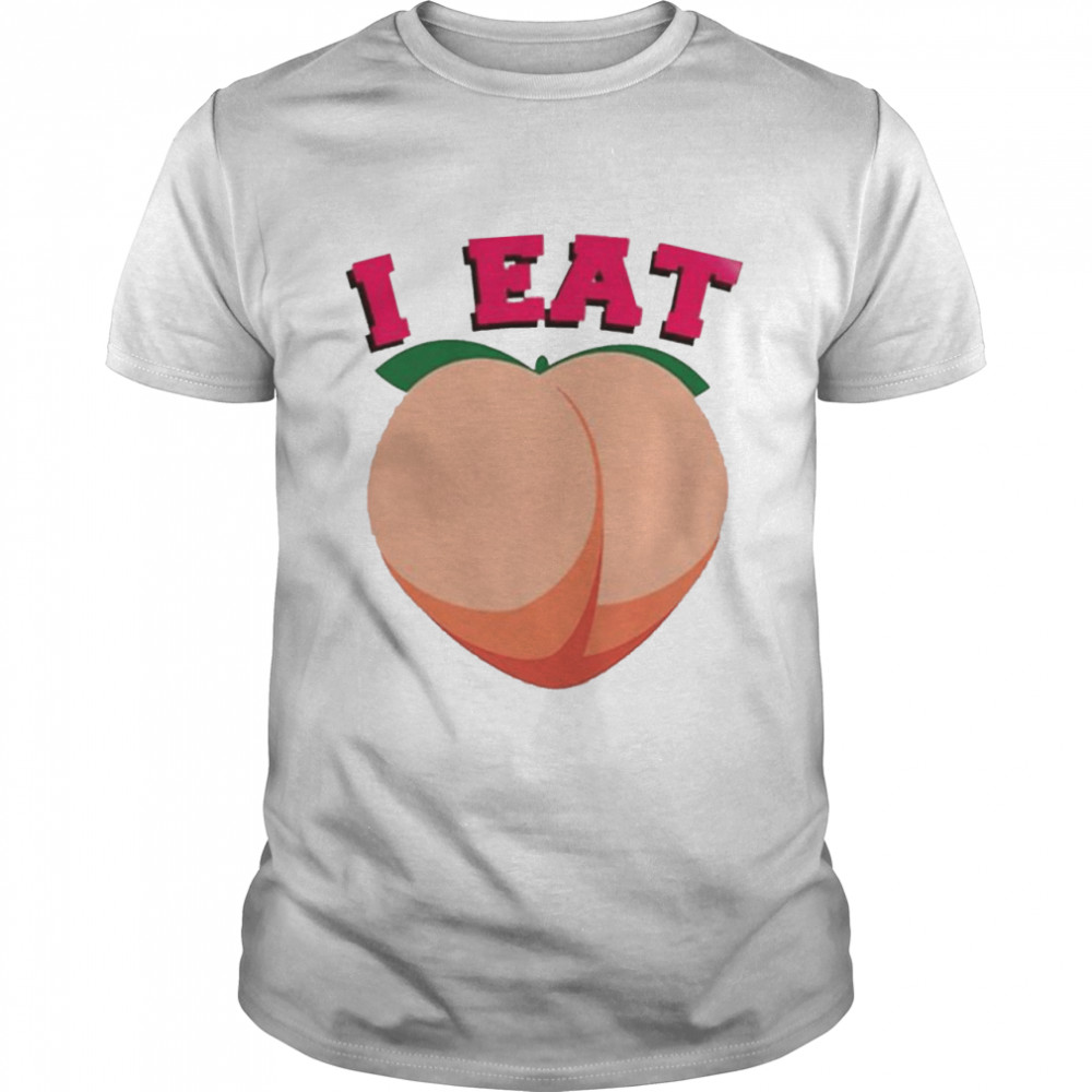 I eat thicc ass emoji peach shirt