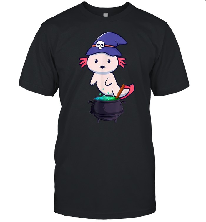 Nette Axolotl Hexe Halloween Axolotl Mädchen Jungen T-shirt