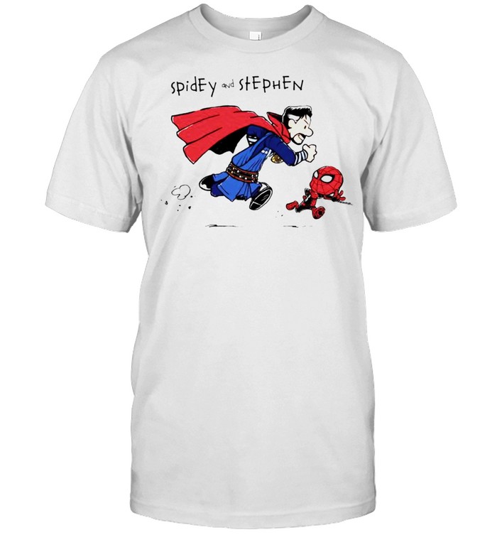 Spider-Man Spidey and Stephen run shirt
