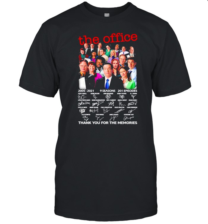 The Office 2005 2021 9 season 201 episode thank you for the memories signatures shirt