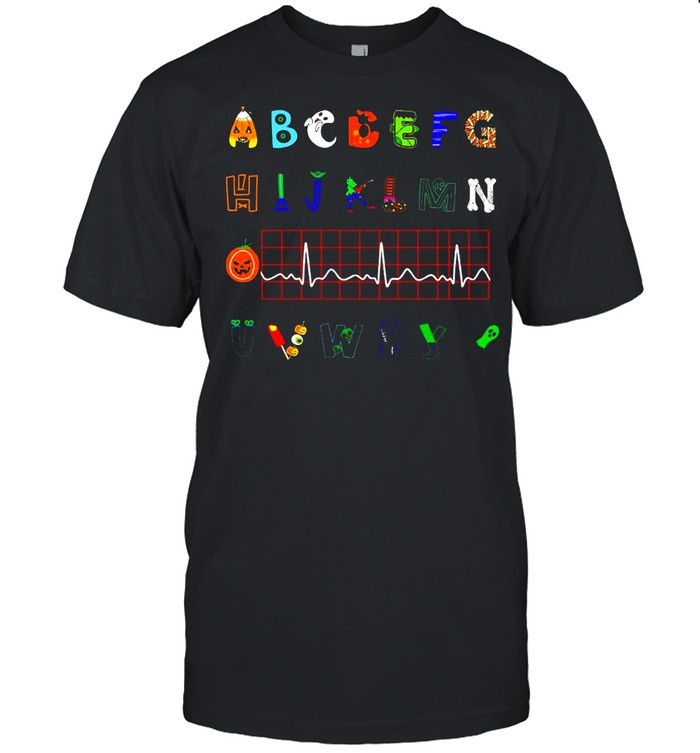 Nurse Abcdefg Hijklmn Uvwxyz Halloween Alphabet  Classic Men's T-shirt