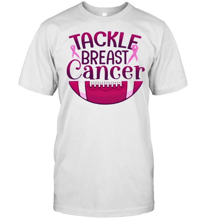 Football tackle breast cancer shirt Classic Men's T-shirt
