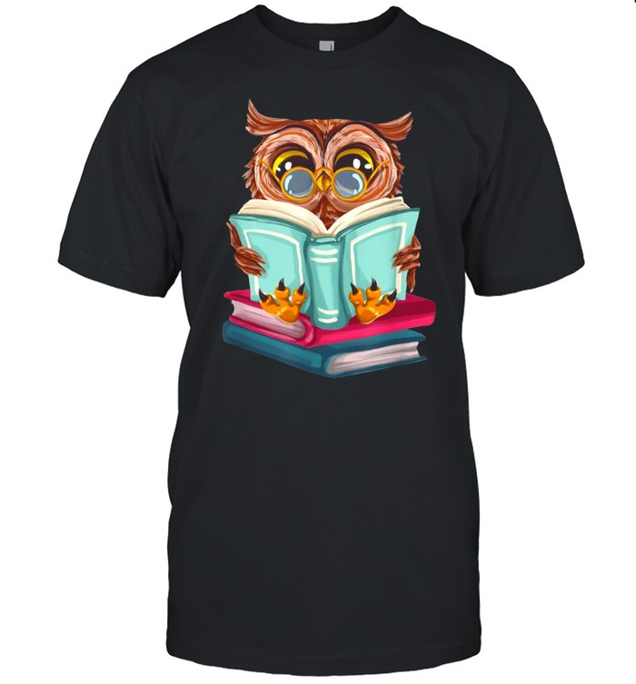 owl reading book reading book book book worm reading shirt Classic Men's T-shirt