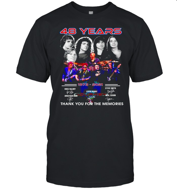 48 years Journey 1973 2021 thank you for the memories shirt