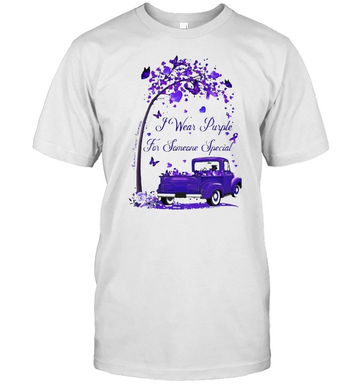 Butterflies I wear Purple for My Aunt Jeep Pandemic Cancer Awareness Shirt