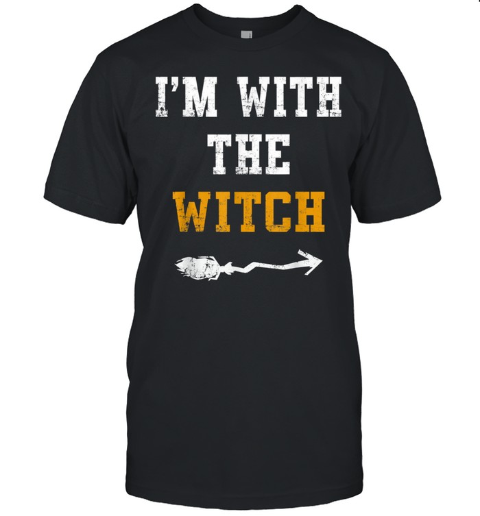 Halloween Male I’m with the Witch Costume Couples shirt
