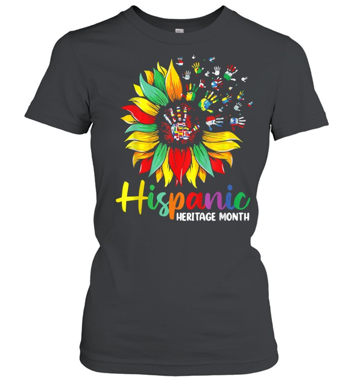 Hispanic Heritage Month Woman Latino Countries Flag shirt Classic Women's T-shirt