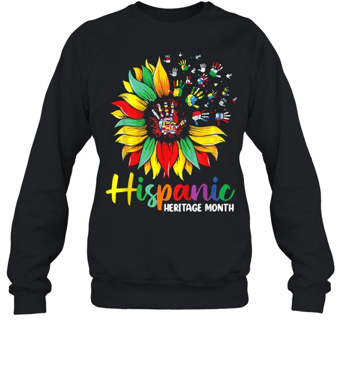 Hispanic Heritage Month Woman Latino Countries Flag shirt Unisex Sweatshirt