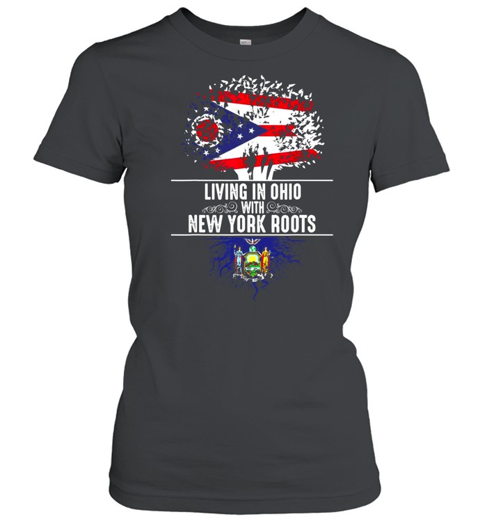 Ohio Home New York Roots State Tree Flagge Love shirt Classic Women's T-shirt