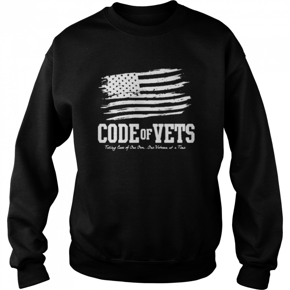 American Flag Code Of Vets Taking Case Of One One One Veteran At A Time  Unisex Sweatshirt