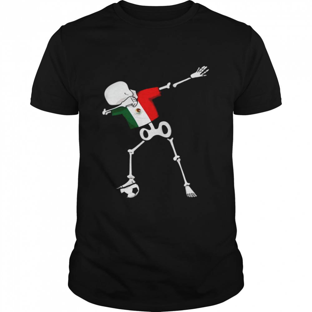 Dabbing Skeleton Mexico Soccer Mexican Dab Dance Football shirt Classic Men's T-shirt