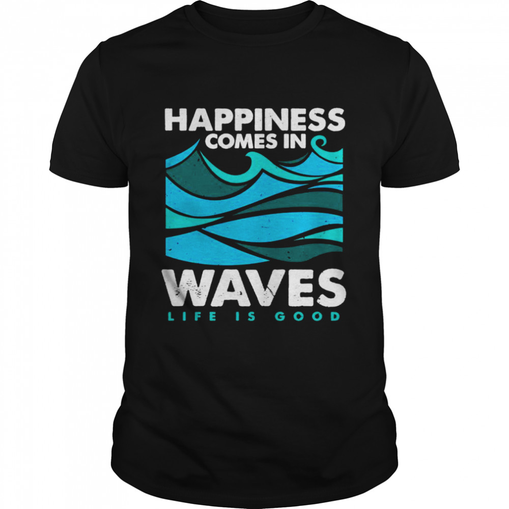 Glück kommt mit den Wellen Surfen Sommer Glück  Classic Men's T-shirt