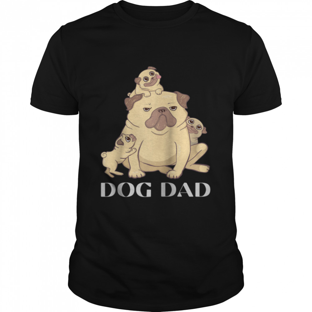 Vintage Dog Dad Cool Father's Day Retro Shirt