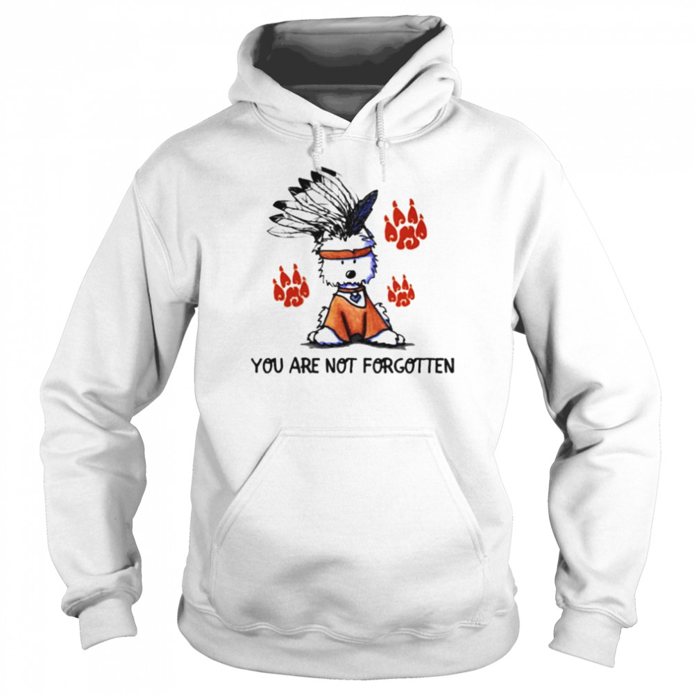 Dog native American you are not forgotten shirt Unisex Hoodie