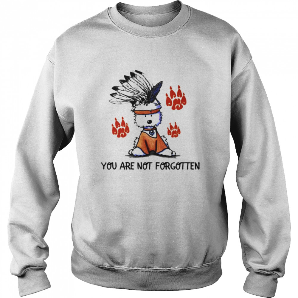 Dog native American you are not forgotten shirt Unisex Sweatshirt