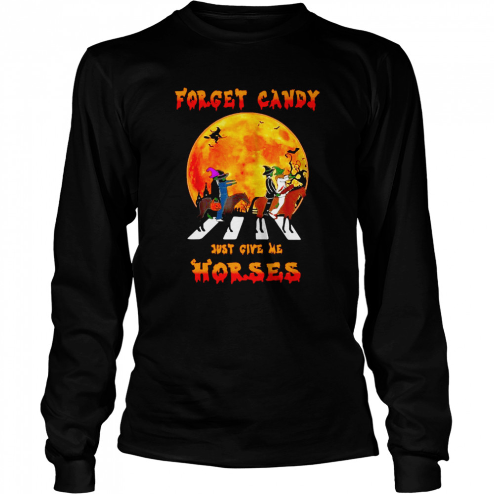 Halloween Forget Candy Just Give Me Horse Essential T-shirt Long Sleeved T-shirt