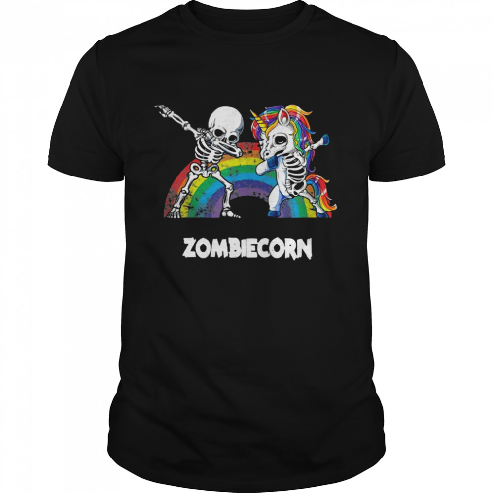 Skeleton Unicorn Zombiecorn Rainbow Halloween Essential T-shirt