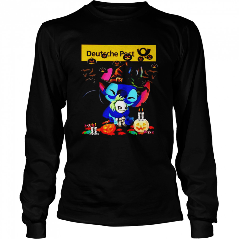 Deutsche Post Stitch hug Joker happy Halloween shirt Long Sleeved T-shirt
