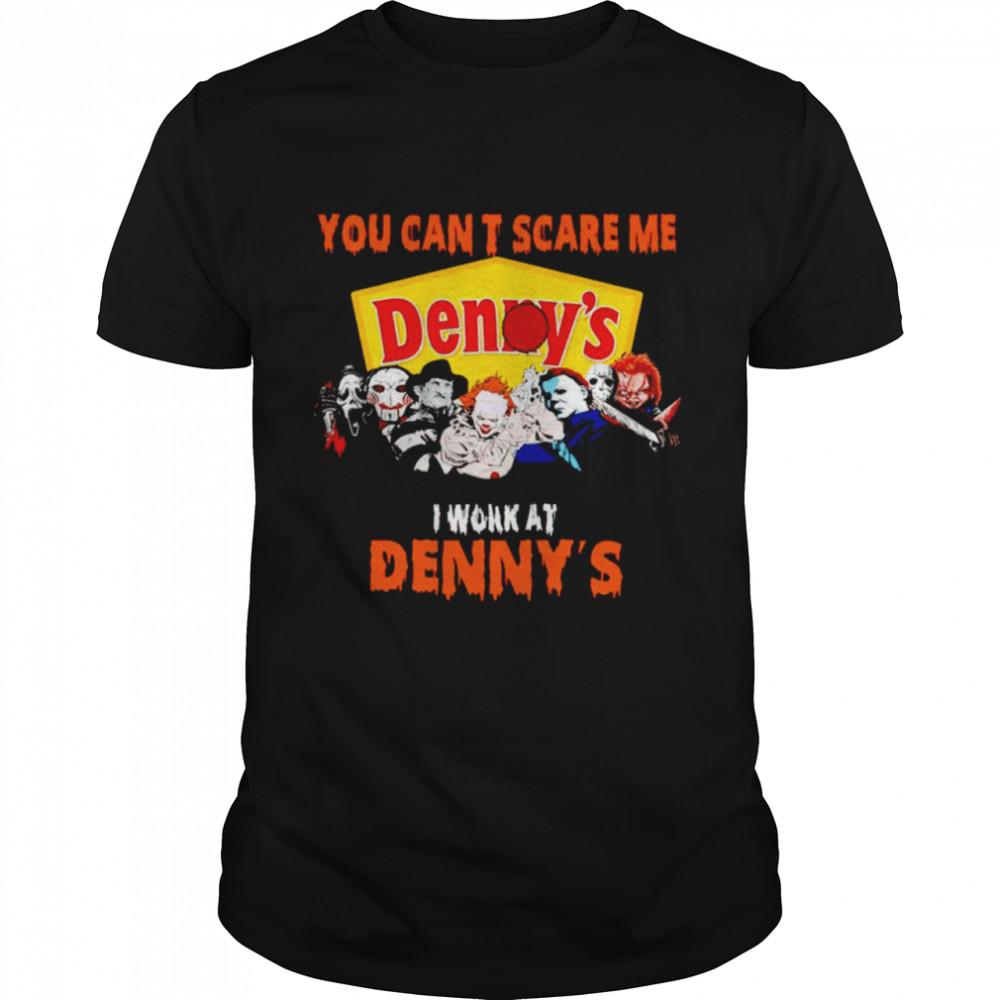 Halloween Horror movies characters you can’t scare me I work at Denny’s shirt Classic Men's T-shirt