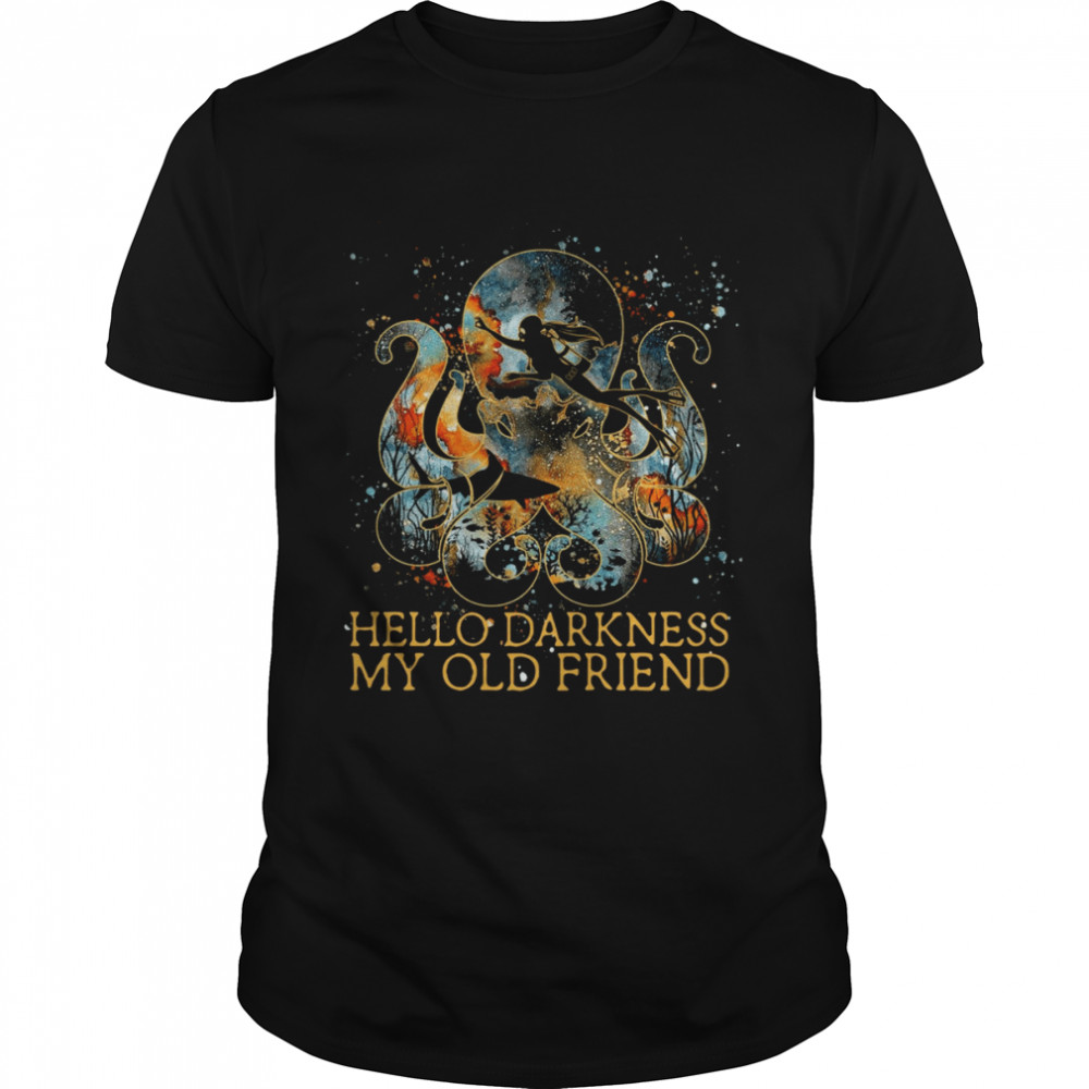 Octopus hello darkness my old friend diving shirt Classic Men's T-shirt