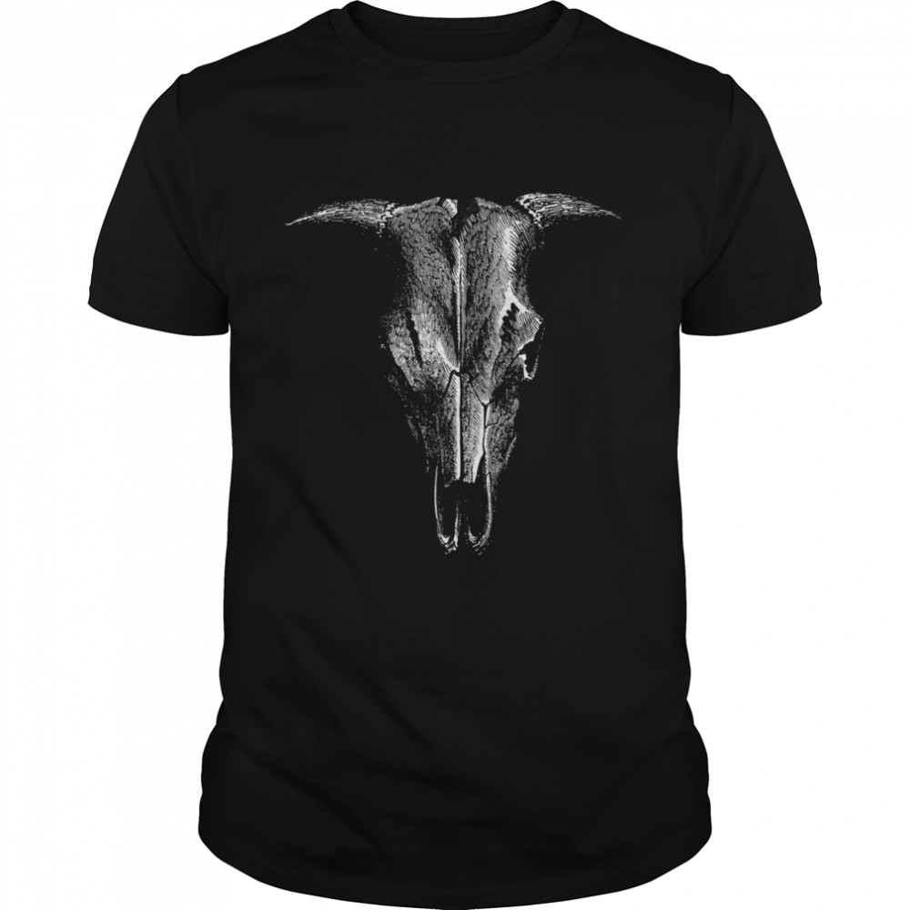 Blackcraft Baphomet Satanic Occult Gothic Witch Skull Shirt