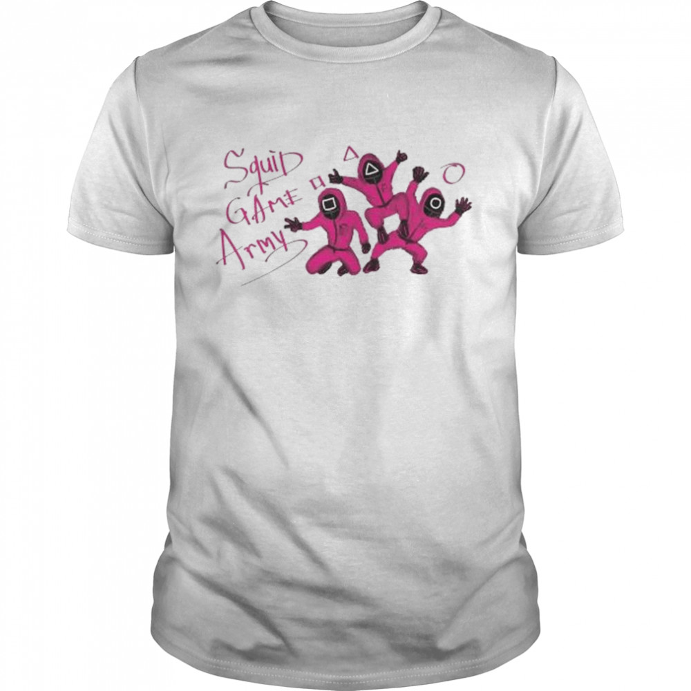Squid game army pink shirt