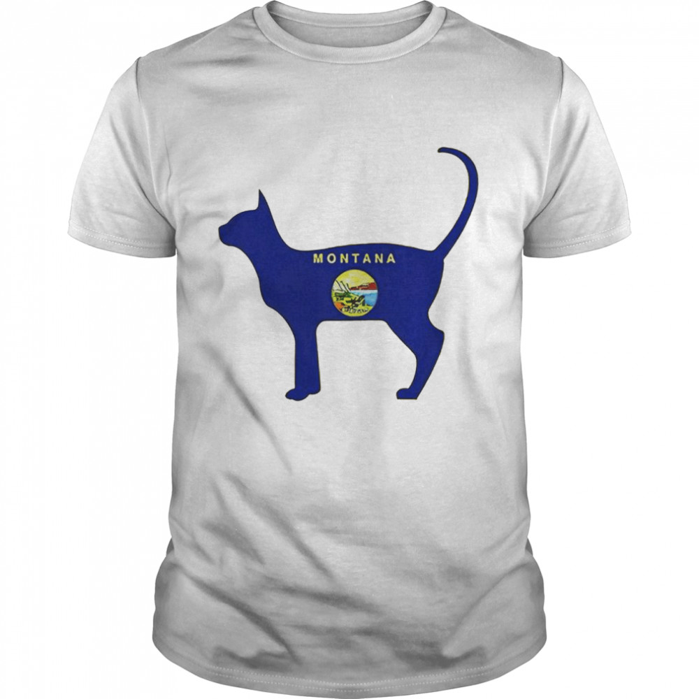 State of Montana flag for cat lovers shirt