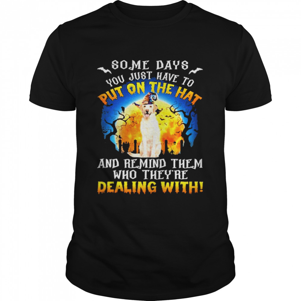 YELLOW Labrador Remind Them Who Theyre Dealing With Halloween shirt