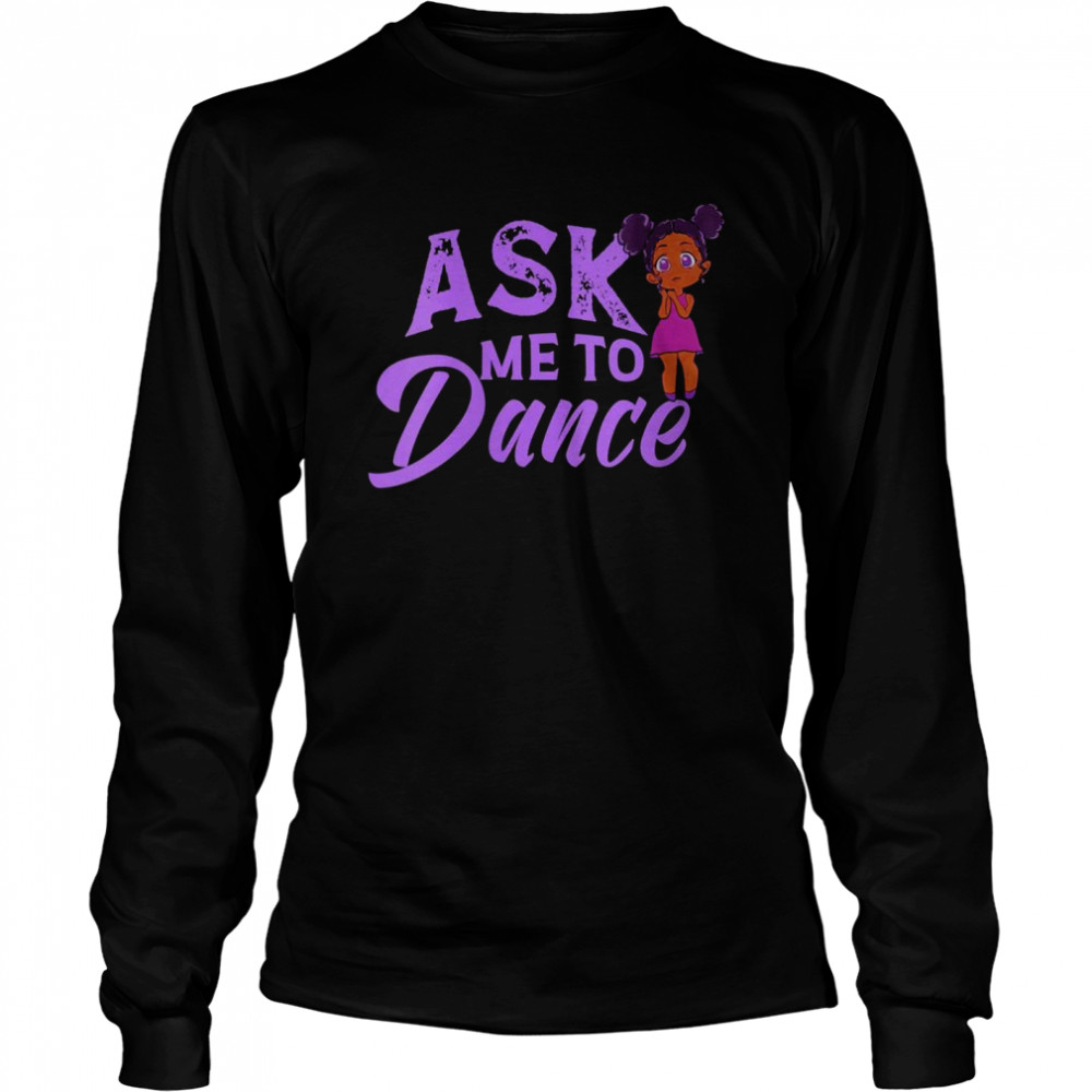 Ask Me to Dance featuring anime style black  Long Sleeved T-shirt