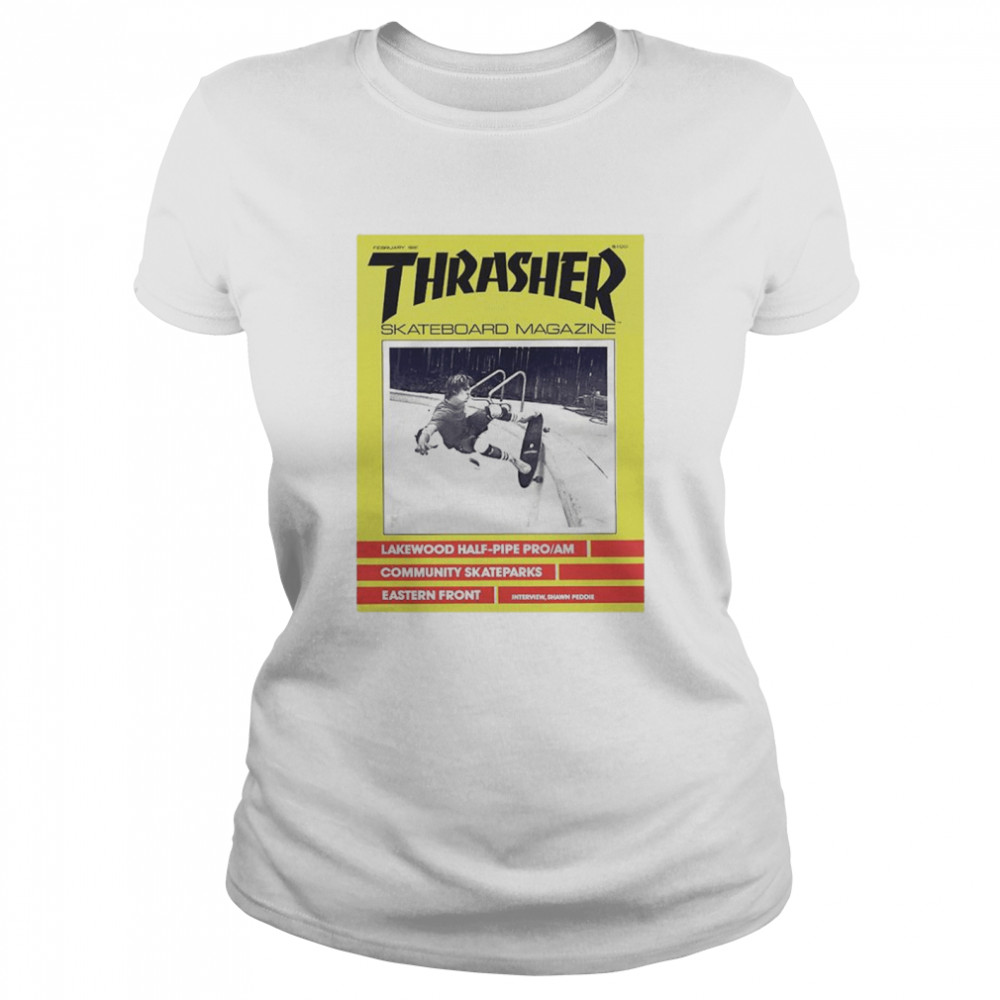 Thrasher Skateboard Magazine Lakewood Half Pipe Pro shirt Classic Women's T-shirt