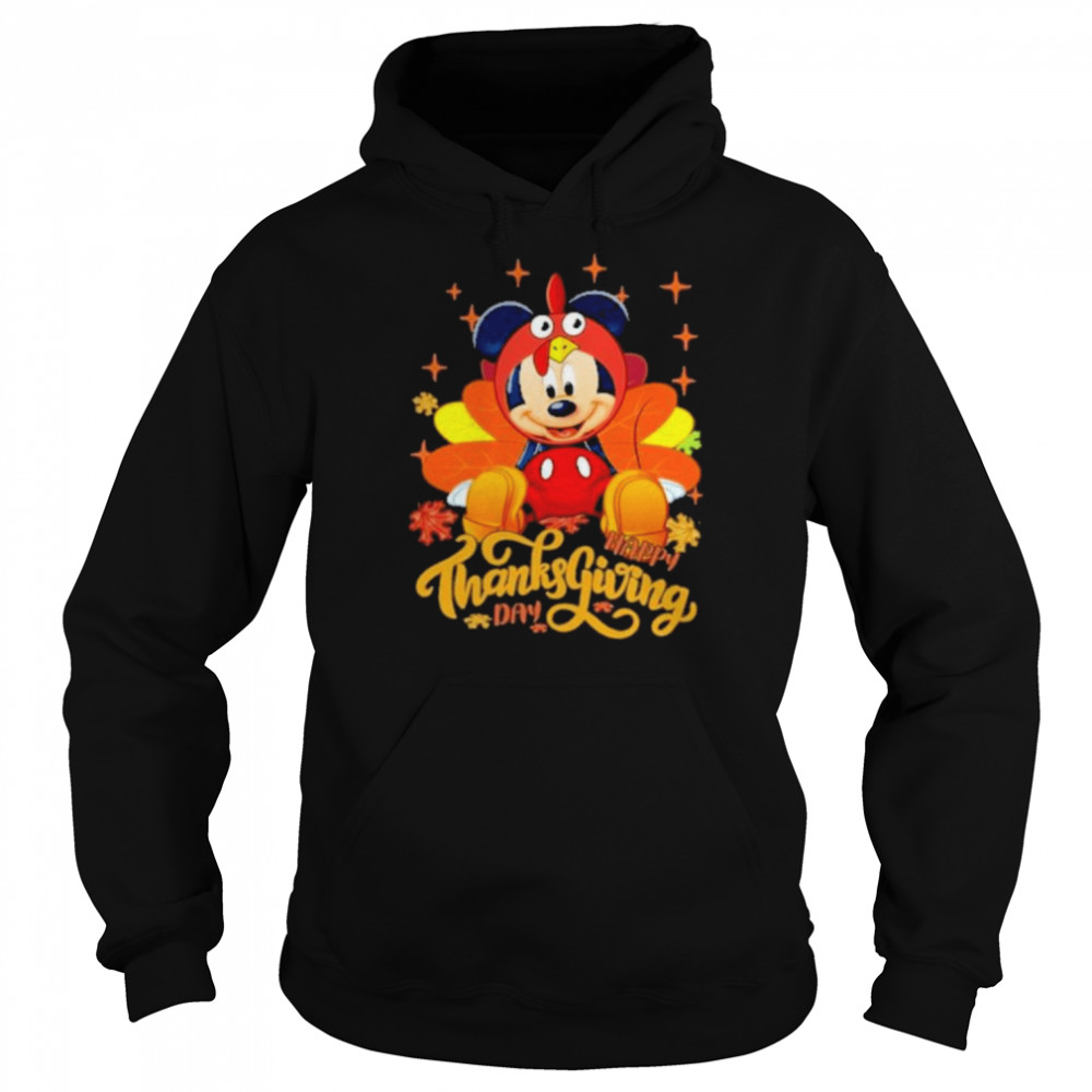 Happy Thanks Giving Day Mickey Mouse Autumn  Unisex Hoodie