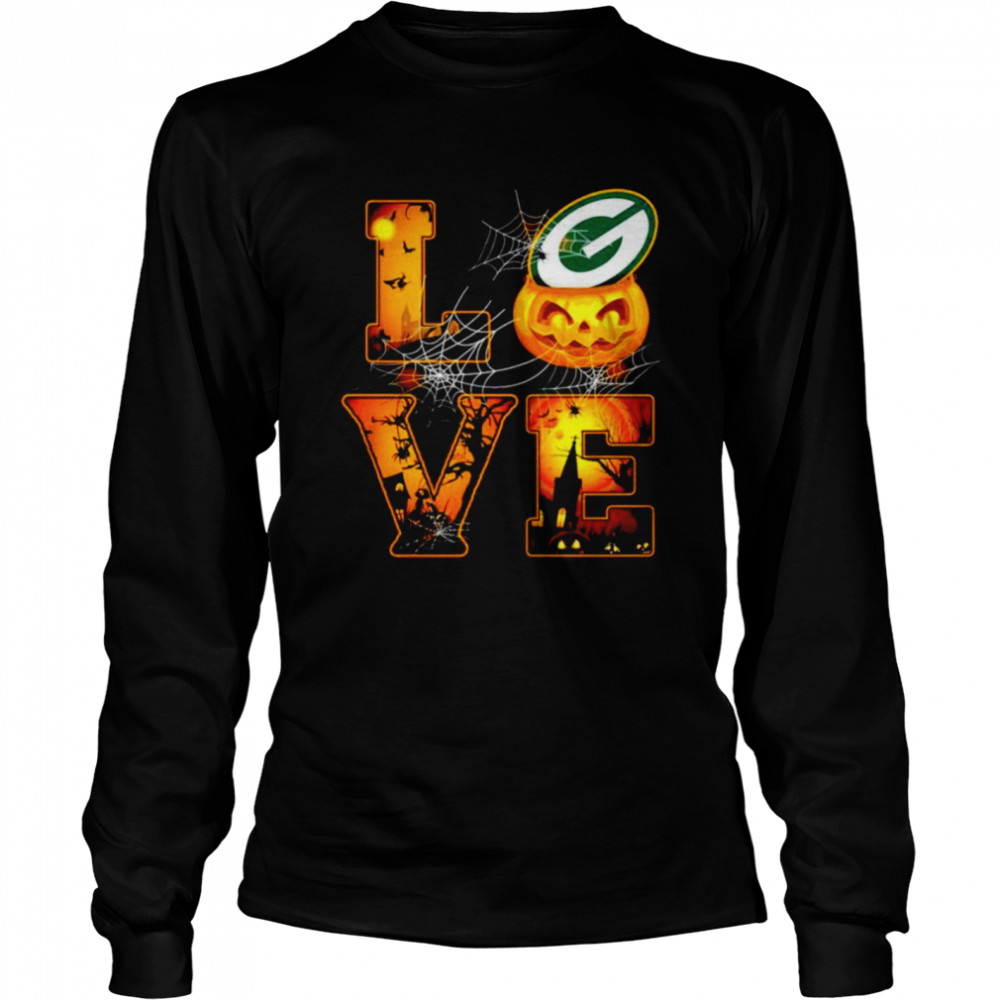 Love Halloween Green Bay Packer  Long Sleeved T-shirt