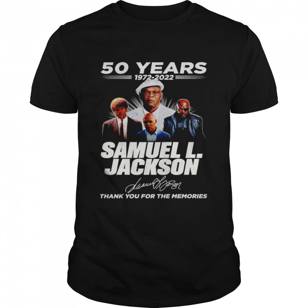 50 years 1972 2022 Samuel L. Jackson signature thank you for the memories shirt