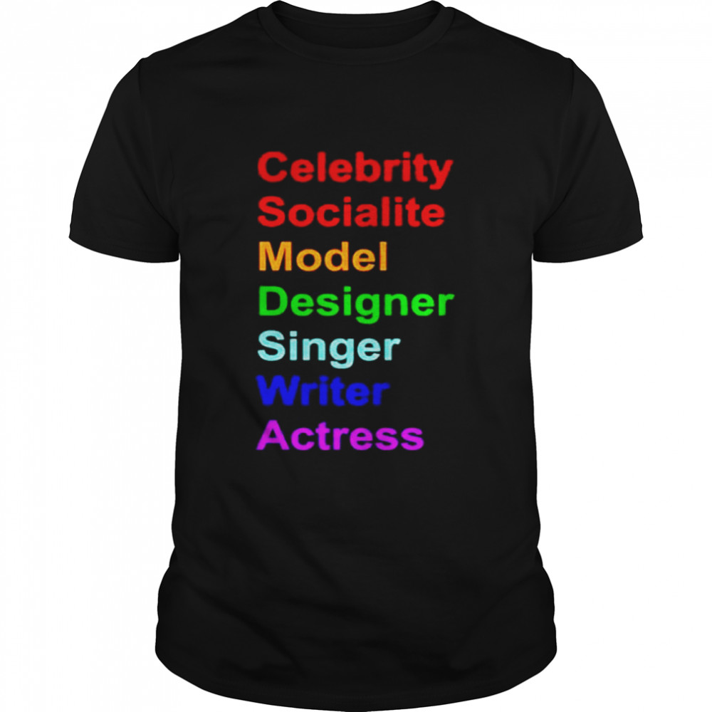 celebrity socialite model designer singer writer actress shirt Classic Men's T-shirt